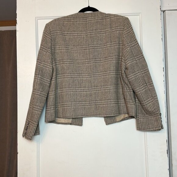Vintage houndstooth 100% pure wool blazer - Picture 2 of 15